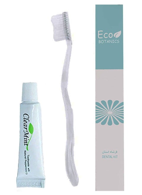 Bulk Set Transparent Travel-Size Hotel Dental Kit Set