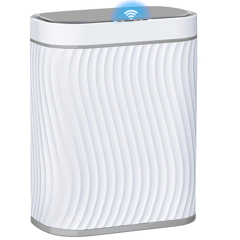 Ogikey Bathroom Small Trash Can with Automatic Touchless Lid, 2.6 Gallon Smart Garbage Can Narrow Waterproof Trash Bin for Bedroom, Office, Living Room - Image 1