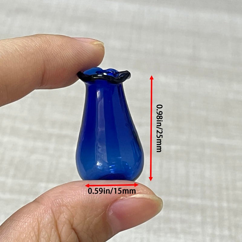 SPANSEE 2 PCS Mini Vase for Cat Whiskers  Miniature Vase  Cat Whisker Vase  Tiny Vase for Decor  Cat Whisker Holder (Blue  Light Green) - Image 5