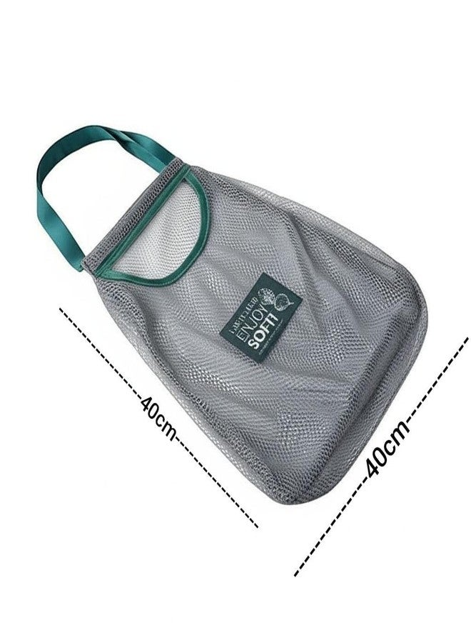 Bindex Hanging Storage Mesh Bags 2pc Wall Hanging Fruit Basket for Vegetable Storage Tote Bags for Garlics, Potatoes, Onions or Garbage (2) - Image 3