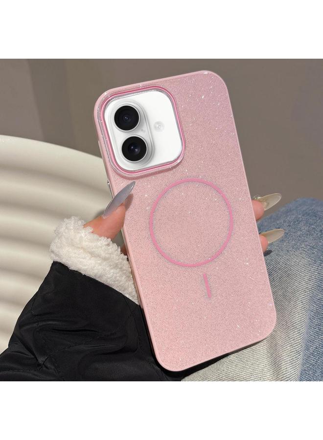 S-TOP Case For iPhone 16 Glitter MagSafe Thin Circle TPU Phone Case - Image 1