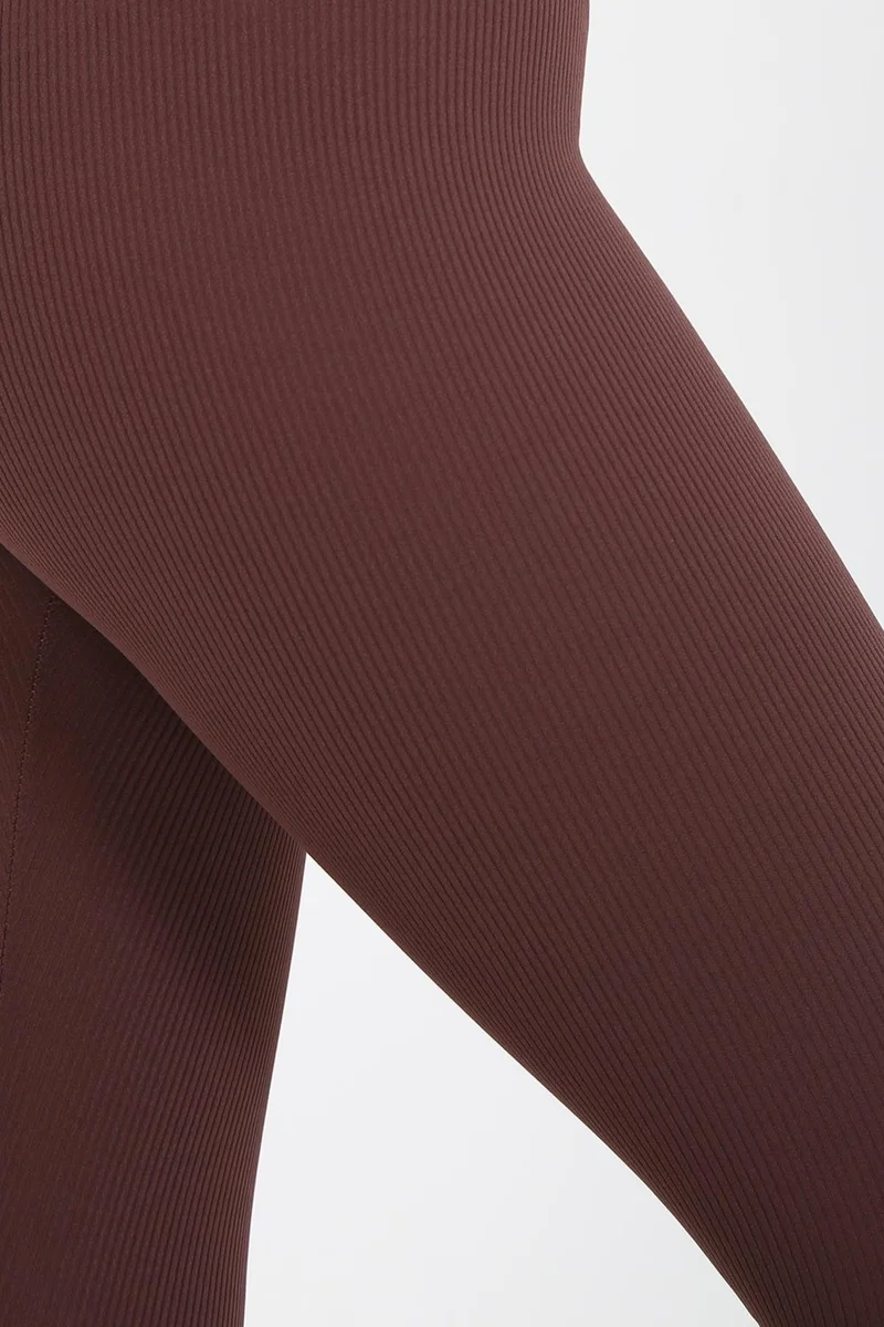 اروافيت ART-4102 High Waist Ribbed Gathering Interlock Waist Thick Elastic Women's Knitted Tights