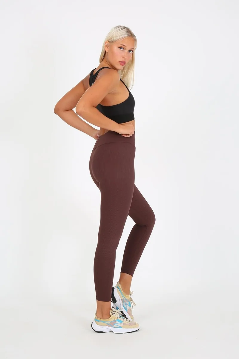 اروافيت ART-4102 High Waist Ribbed Gathering Interlock Waist Thick Elastic Women's Knitted Tights
