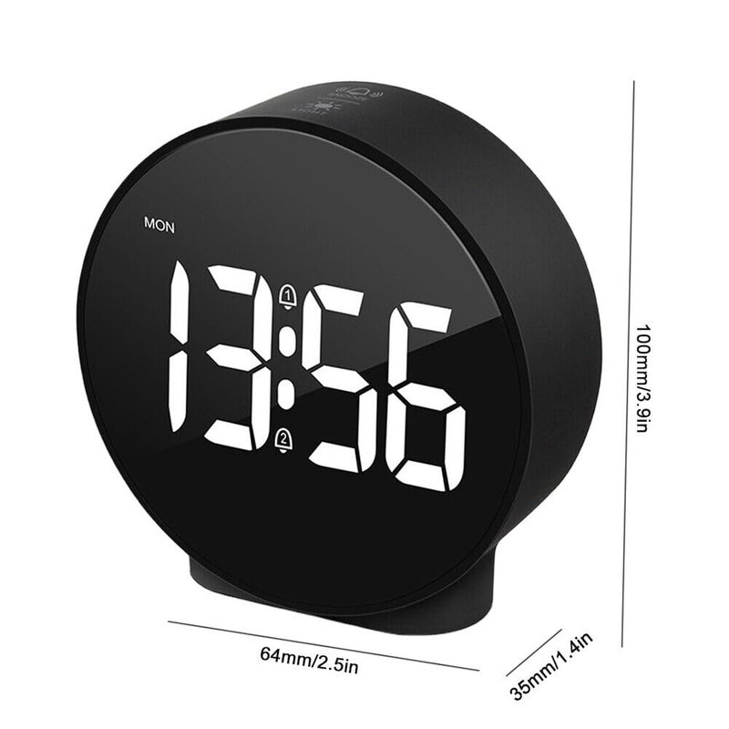 Brikipth Alarm Clock Digital Clock Clock Table Clock Alarm Clock for Students Alarm Clock for Bedroom with Dual Alarm Adjustable Brightness Snooze Function Alarms Bedroom Table Desk - Image 5