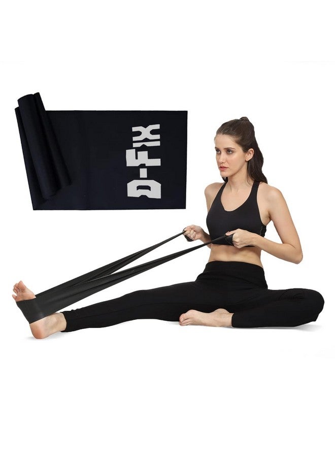D-Fix شريط يوغا D-fix® | شريط تمرين مقاوم للتدريب خالي من اللاتكس ومضاد للحساسية ومقاوم للتمزق ثيرا بان للتمرين، التمدد، التمرين والعلاج الطبيعي (أسود) - Image 1