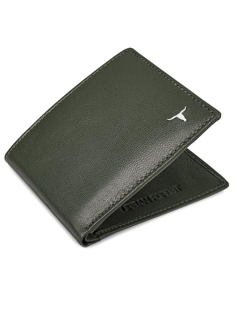 URBAN FOREST George Green Leather Wallet for Men - Image 1