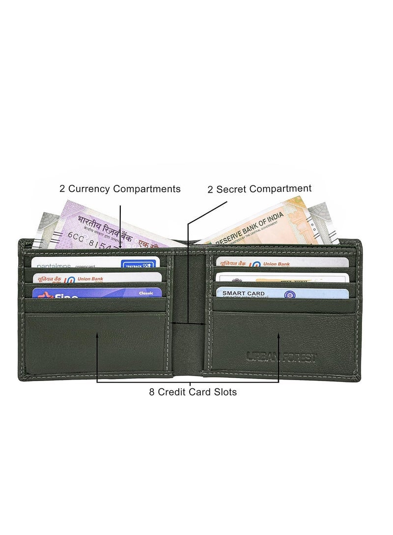 URBAN FOREST George Green Leather Wallet for Men - Image 3