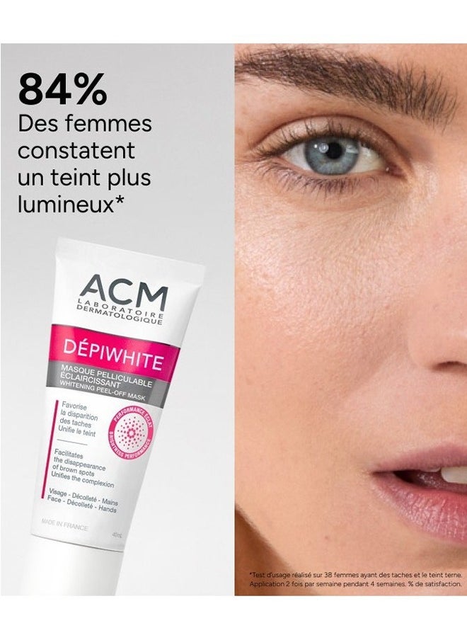 ACM Laboratoire dermatologique Depiwhite Whitening Peel Off Mask, Dark Spot Corrector & Skin Brightening Formula, for Dark Spots and Uneven Skin Tones, Suitable for All Skin Types Affected By Hyperpigmentation 40ML  - Image 4
