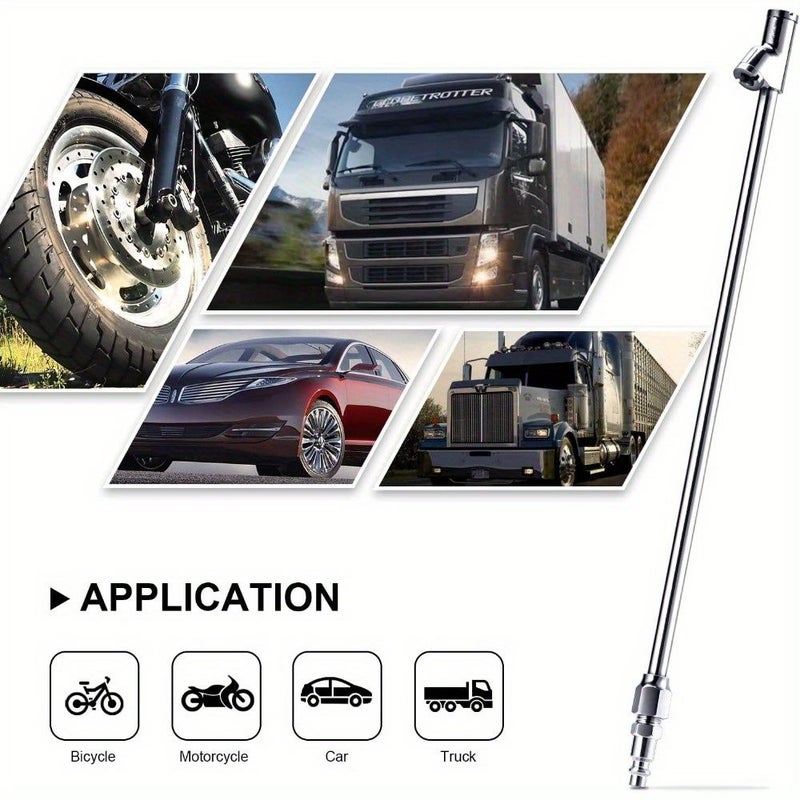 13.8 Inch Dual Head Air Chuck Set 1 Set 2 Way Tire Inflator for Truck RV - Image 5
