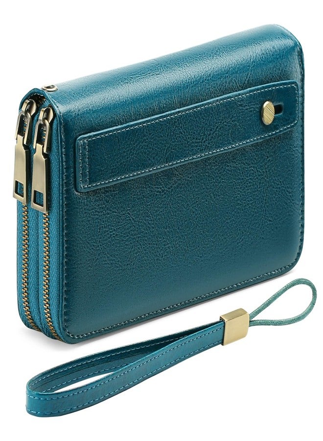GAEKEAO Wallet for Women Clutch RFID Blocking Wristlet Leather Purse Large Capacity Credit Card Holder with Grip Hand Strap - Image 1