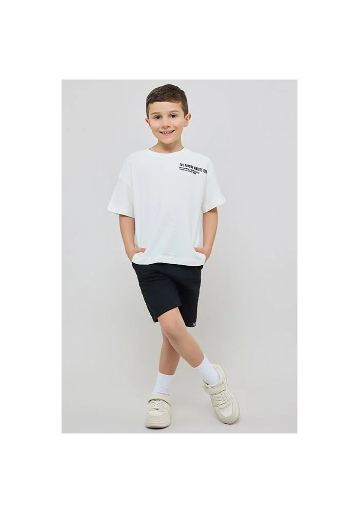 R&b Printed T-Shirt with Crew Neck and Short Sleeves