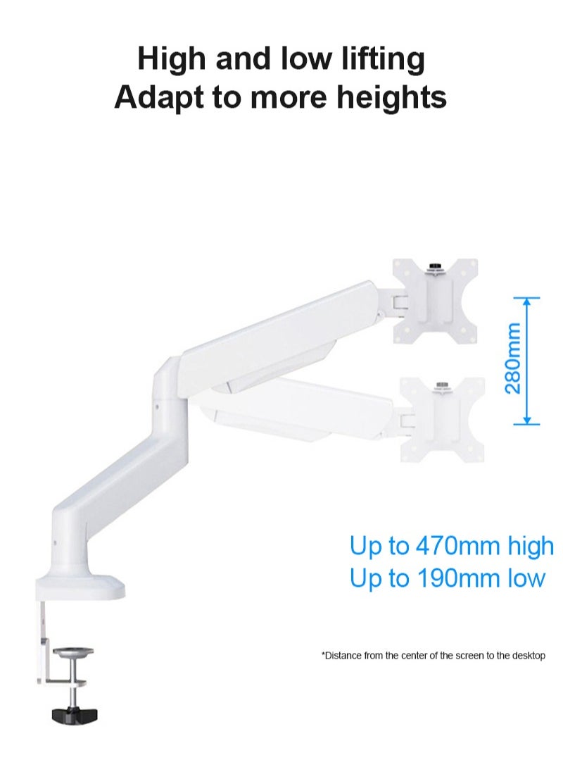 FlashHawk - Full Motion Tilt Swivel Single Monitor Arm Stand with Clamp and Grommet Base for 13-32 inch Screen Monitor - Image 1