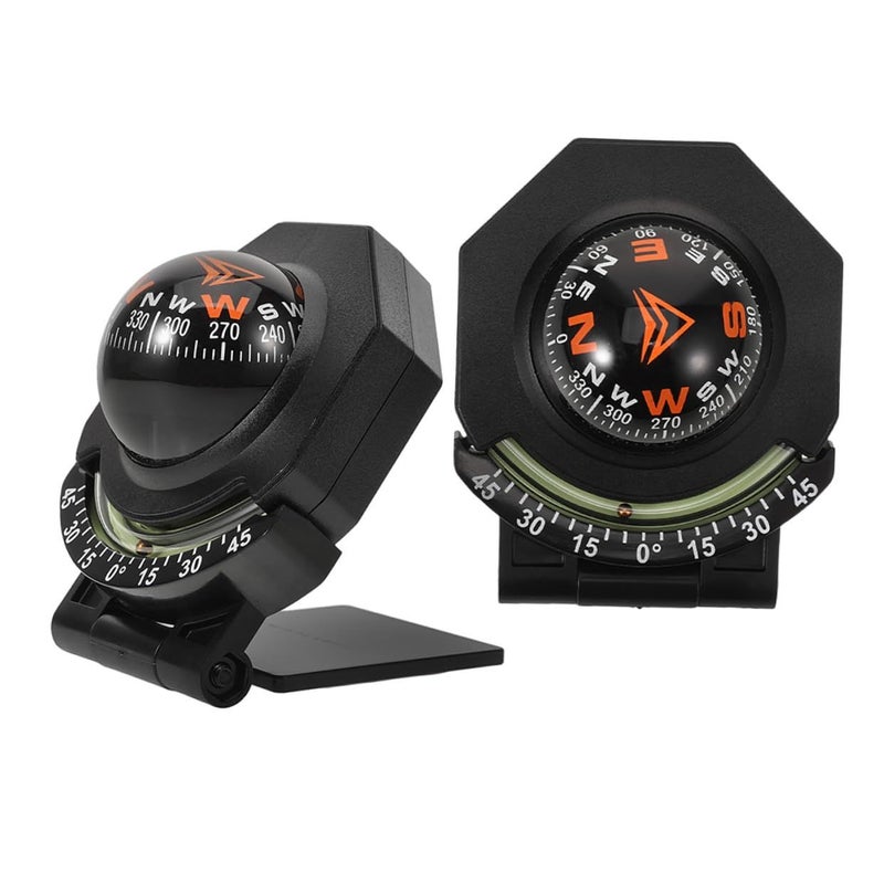 High Precision Vehicle Mount Compass And Inclinometer Ball 2pcs For Car Boat Interior Dashboard Navigation - Image 2
