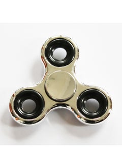 Triangle Fingertip Gyro Camouflage Printing Gyro Finger Leaf Spiral Decompression Rotating Toy Black Wukong Gyro-Color:Three-leaf Iron Block Electroplated Silver
