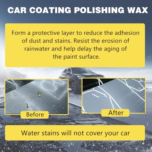 EOIRULA 2PCS Titanium Ceramic Wax Cream, Strong Protection Car Coating Polishing Wax, Auto Car Scratch Repair Remover Paste, Polish Vehicle Paint Care, Lasting Protection Mild Formula Polish With Sponge - Image 3