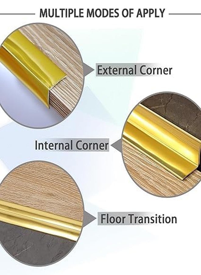 SGABANI Golden Wall Molding Trim - Flexible PVC Wall Molding Trim & Corner Guards & Caulk Strip, Apply in Table Edge Door Frame Baseboard for Protection and Decoration - Image 2
