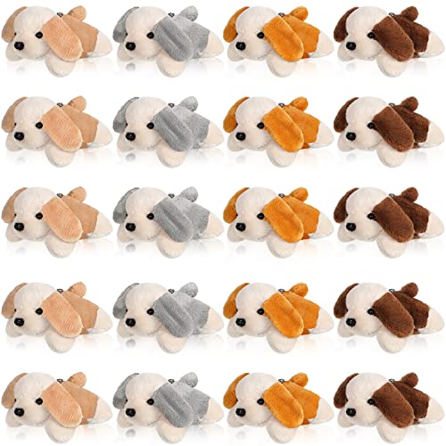 Sosation 20 Pcs Mini Stuffed Animal Dog Bulk Adopt a Puppy Favors Soft Puppy Easter Party Gift for Kids Graduation Party Charity Donation Classroom Goodie Stuffer Stylish StyleTraditional Color - Image 1
