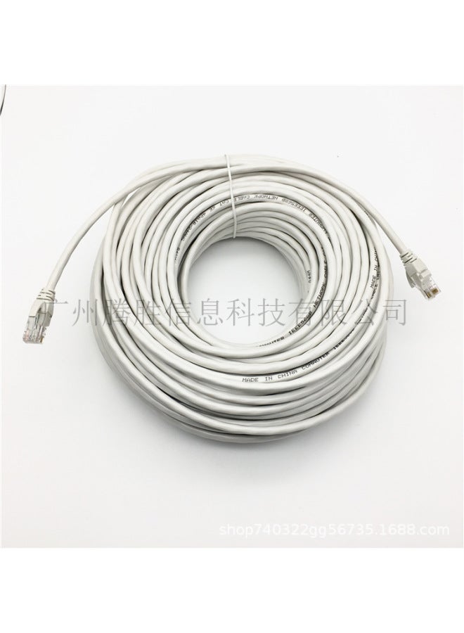 Super Five Computer Network CABLE CAT5E Router Monitoring Network Jumper 1 M 2 M 3 M 5 M 10 M 15 M 50m-Color:White-Line Length:1m  - Image 4