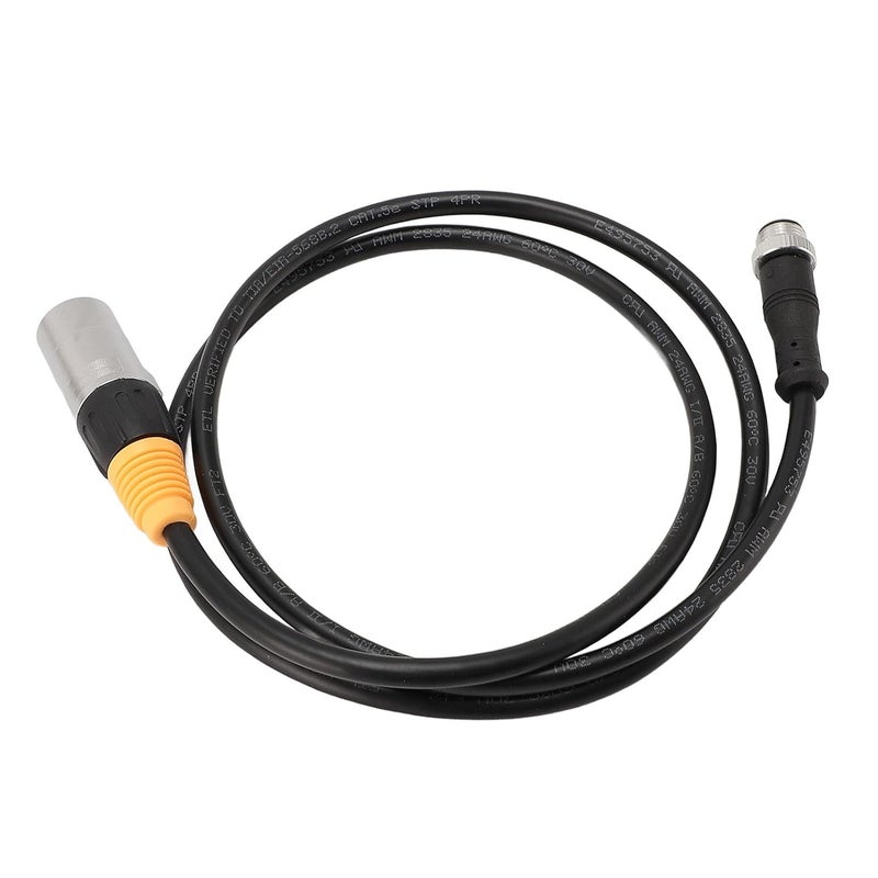 كابل إيثرنت من نوع M12 بـ 5 أطراف إلى RJ45، كابل شبكة صناعي محمي، مقاوم للماء (معيار IP65)، ذو غلاف من الألمنيوم، مناسب للاستخدام داخليًا وخارجيًا، طوله 42.52 بوصة. - Image 4