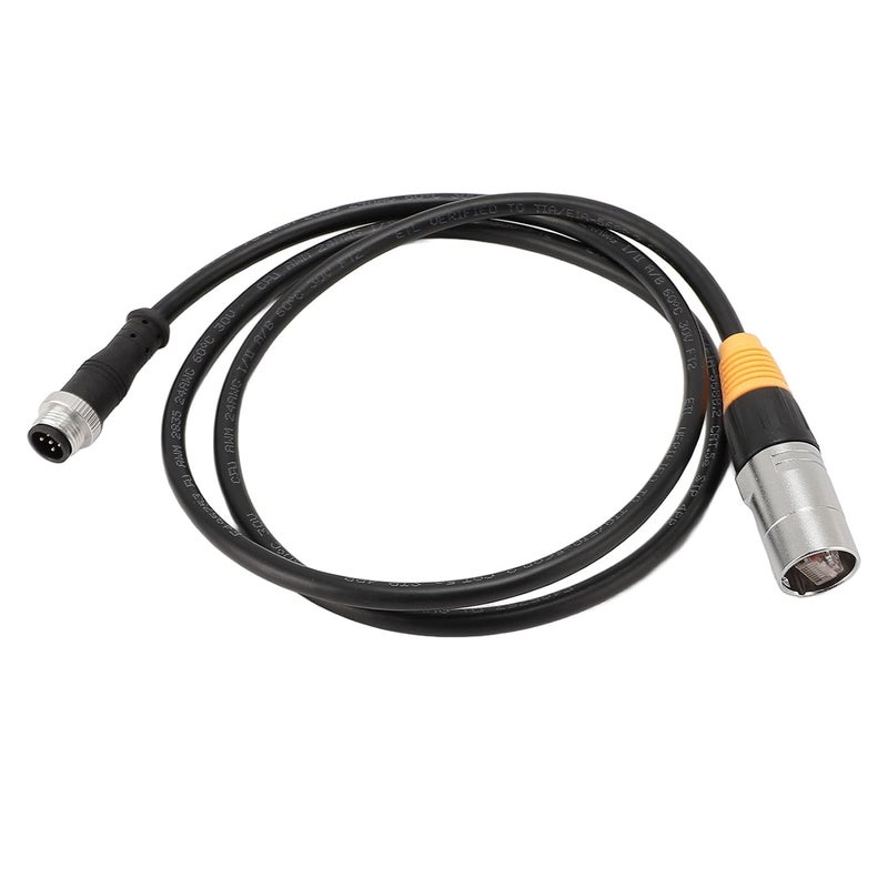كابل إيثرنت من نوع M12 بـ 5 أطراف إلى RJ45، كابل شبكة صناعي محمي، مقاوم للماء (معيار IP65)، ذو غلاف من الألمنيوم، مناسب للاستخدام داخليًا وخارجيًا، طوله 42.52 بوصة. - Image 1