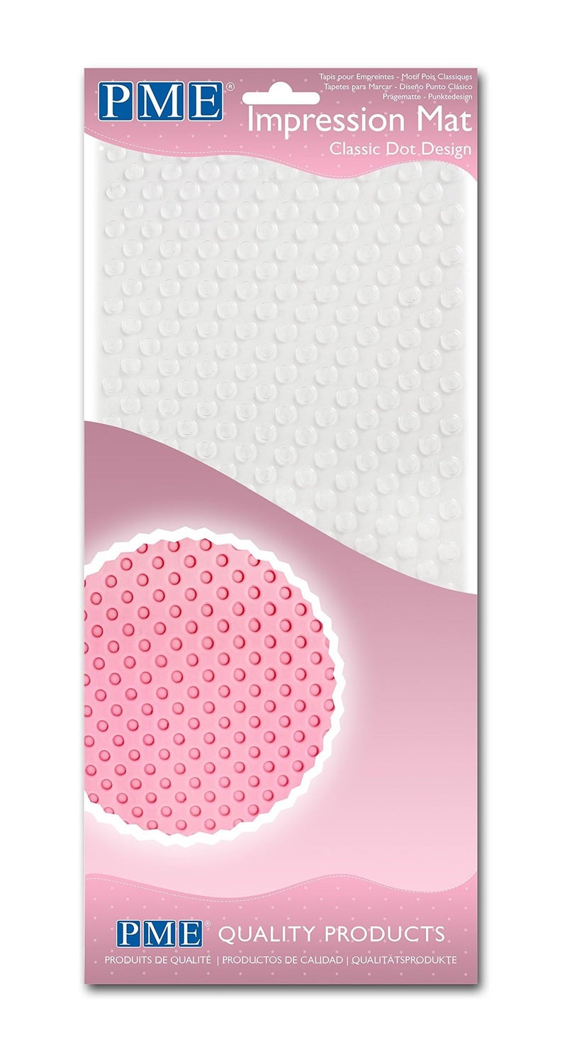 PME Classic Dot Design Impression Mat for Cake Decorating - Image 1