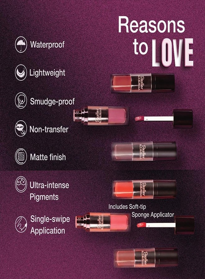 Dazller Eterna Long Stay Lip Colour, 4g, LC108 - Escarlatta - Waterproof, Matte, Ultra-Intense Pigments, Skin-Nourishing Extracts - Image 2