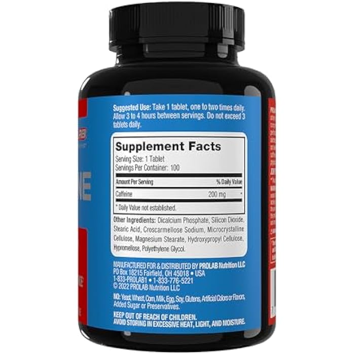 ProLab Caffeine Tablets 100 Count - Image 5