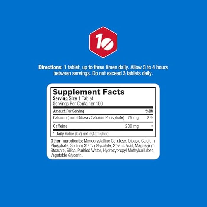 ProLab Caffeine Tablets 100 Count - Image 2