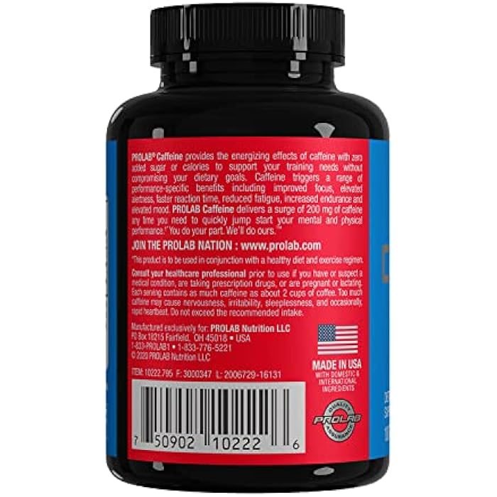 ProLab Caffeine Tablets 100 Count - Image 4