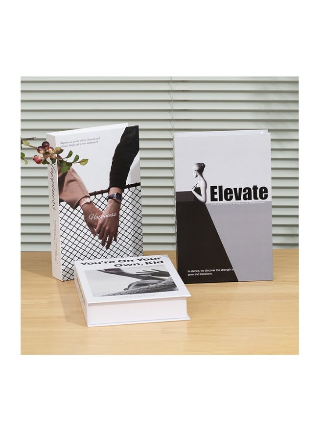 نيبمينينت مجموعة من 3 قطع كتب زينة مزيفة لتزيين المنزل - كتب مزيفة عصرية لطاولة القهوة، أو الرفوف، أو غرفة النوم، مجموعة كتب مكدسة لتزيين جمالي. - Image 3