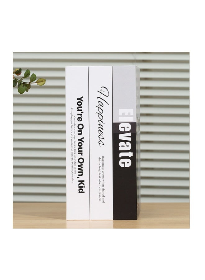 نيبمينينت مجموعة من 3 قطع كتب زينة مزيفة لتزيين المنزل - كتب مزيفة عصرية لطاولة القهوة، أو الرفوف، أو غرفة النوم، مجموعة كتب مكدسة لتزيين جمالي. - Image 2