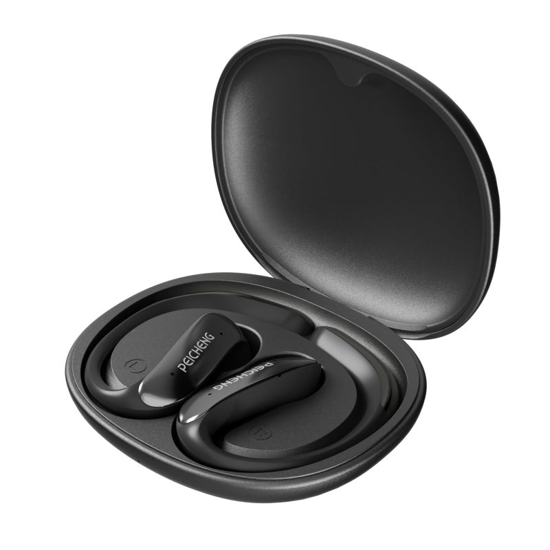 PEICHENG Wireless Bluetooth Earphones Earbuds Headphone Ear Bud for Sports Travel Business Learning (Black) - Image 1