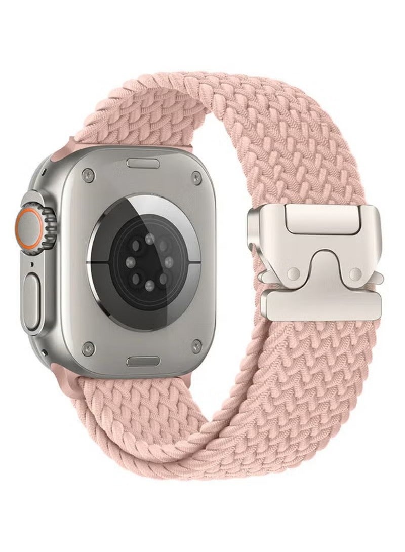 Braided Band Compatible with Apple Watch Ultra 1/2 49mm 46mm 45mm 44mm 42mm for Women Men Made of Breathable Polyester,Parachute Style Buckle Straps for iWatch SE Series 10 9 8 7 6 5 4 3 2 1 SE