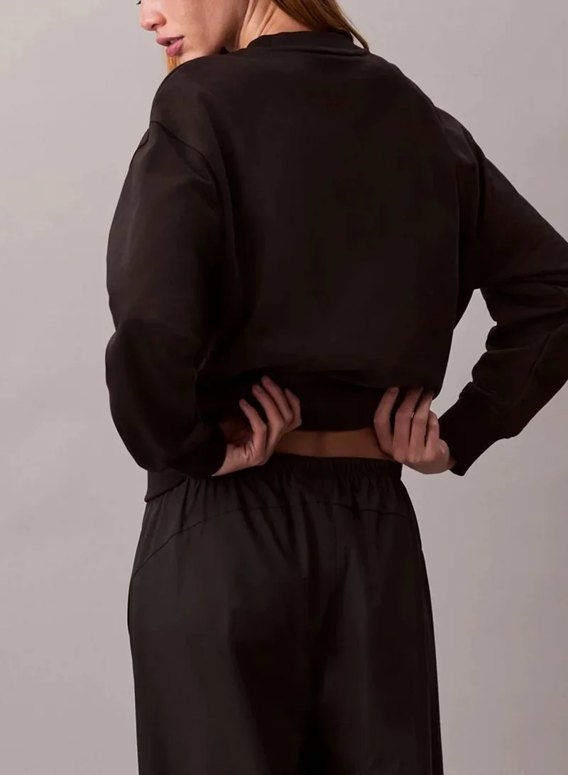Calvin Klein Black Premium Terry Sweatshirt for Women | Best Price UAE
