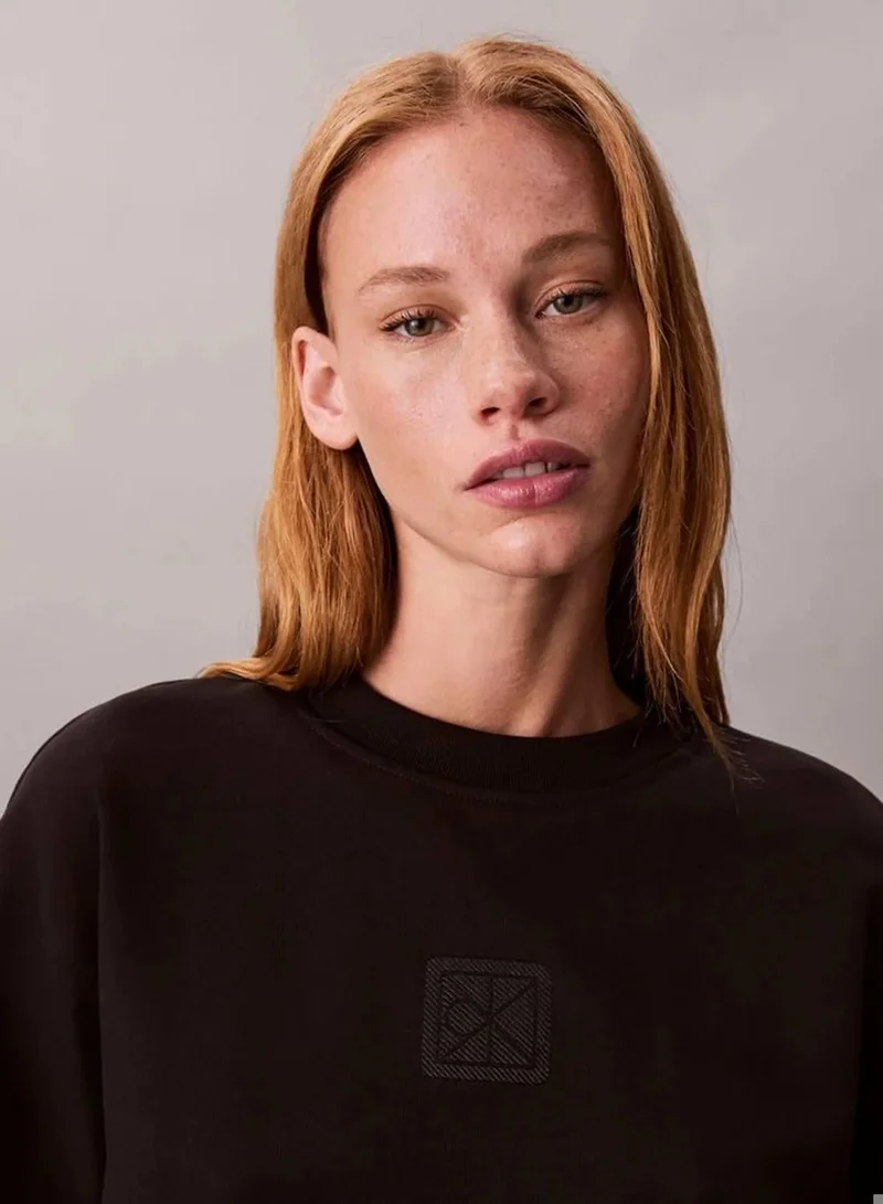 Calvin Klein Black Premium Terry Sweatshirt for Women | Best Price UAE