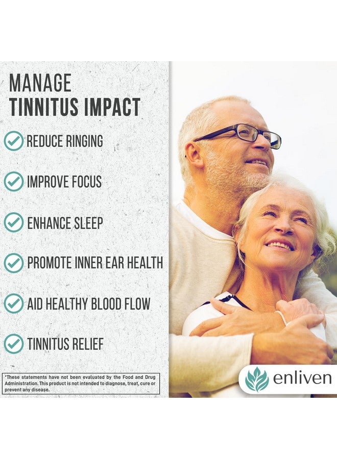 ENLIVEN Enliven Tinnitus Relief Capsules - Prescription Strength for Ringing Ears - Best Tinnitus Relief Formula with Lemon Bioflavonoids - 60 Count (Pack of 2)  - Image 4