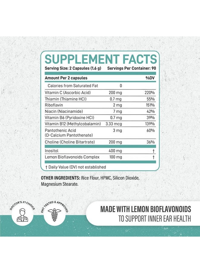 ENLIVEN Enliven Tinnitus Relief Capsules - Prescription Strength for Ringing Ears - Best Tinnitus Relief Formula with Lemon Bioflavonoids - 60 Count (Pack of 2)  - Image 5