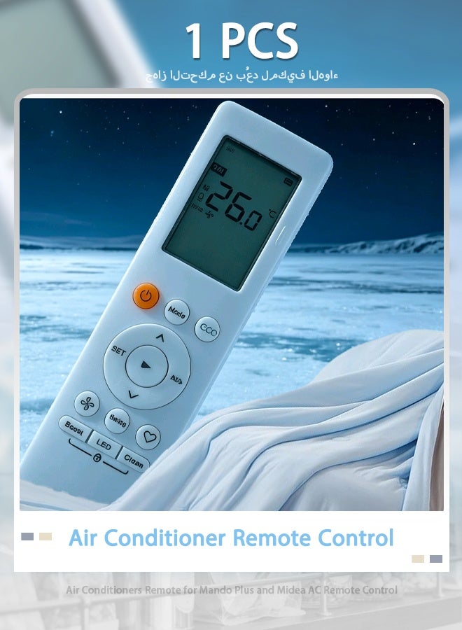 Air Conditioners Remote for Mando Plus and Midea AC Remote Control - Image 1