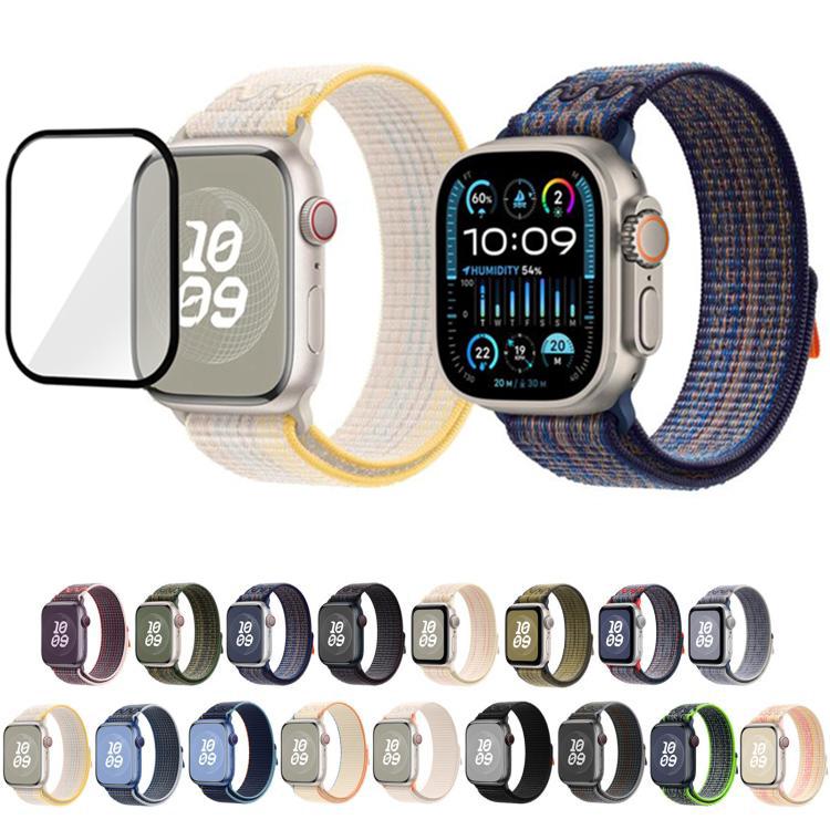 إيروريكس لساعة Apple Watch Series 10 42 مم سوار نايلون مع غشاء منحني ثلاثي الأبعاد (أرجواني توت) - Image 4