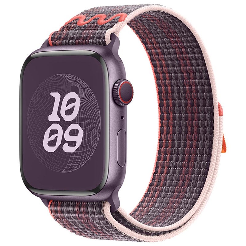 إيروريكس لساعة Apple Watch Series 10 42 مم سوار نايلون مع غشاء منحني ثلاثي الأبعاد (أرجواني توت) - Image 2
