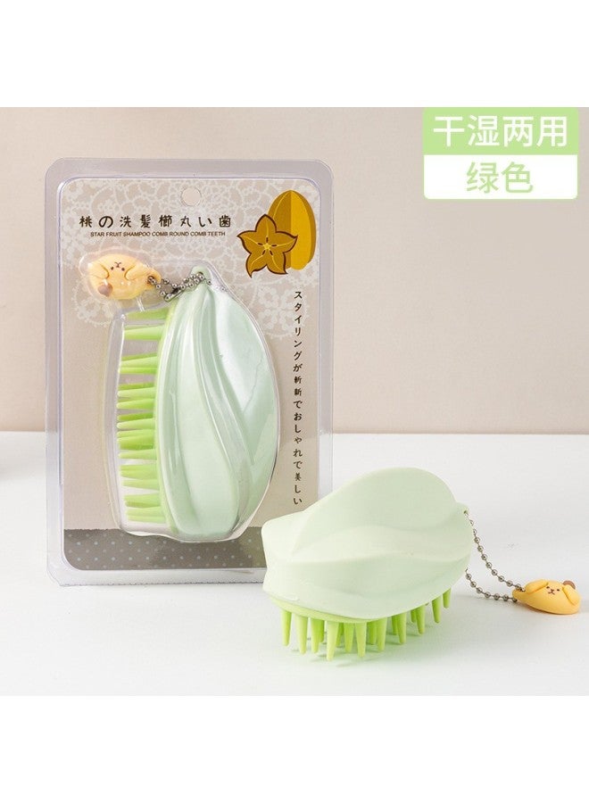 Style Wet And Dry Carambola Silicone Shampoo Brush To Clean Scalp For Men And Women With Co Teeth And Soft Teeth Massage Shampoo Brush