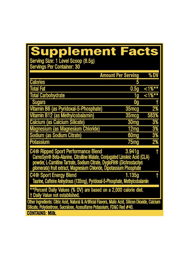 سيلوكور مسحوق خليط الفواكه C4 ريبد سبورت للاستخدام قبل التمرين - Image 2