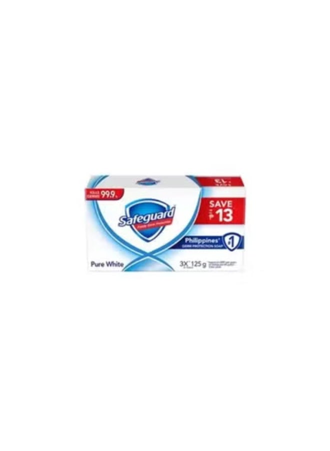 Safeguard Bar Soap White 125g x 3
