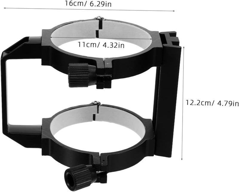 DOITOOL Metal Telescope Clamp Ring and Optical Tube Collar for Astrophotography, Secure Metal Mount Saddle for Astronomical Telescopes, Black Tube Ring Clamp for Stargazing and Lunar - Image 2