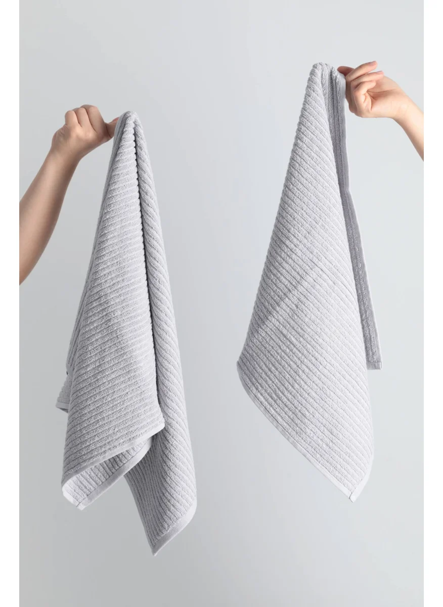 Favora Ekol 2-Pack Hand and Face Towel 50x90 - Gray