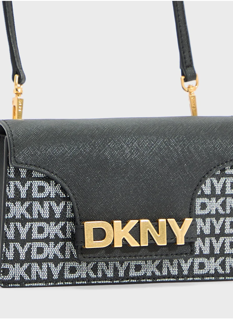 DKNY Avril Logo Flap Over Wallet