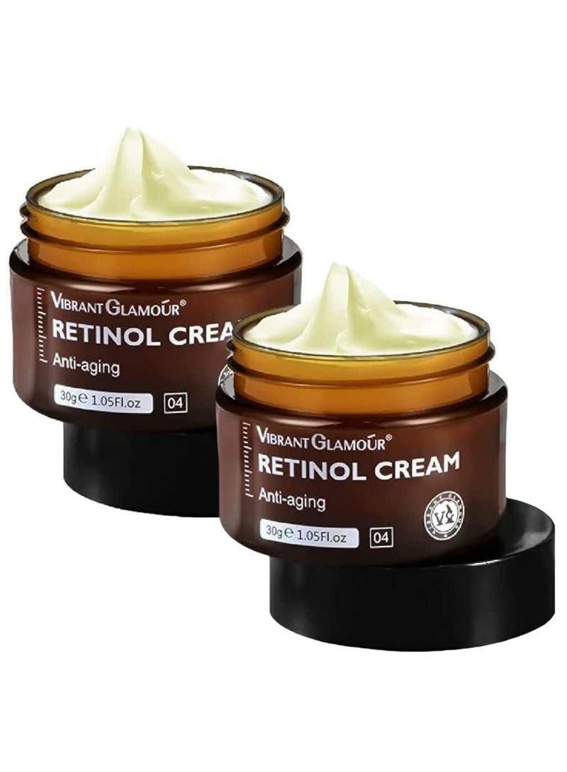 Vibrant Glamour Retinol Anti Aging Face Cream & Essence, Vibrant Glamour Aging, Vibrant Glamour Retinol Cream Anti Aging, Vibrant Glamour Retinol Cream, Anti-aging Firming Serum, 30g x 2 - Image 1