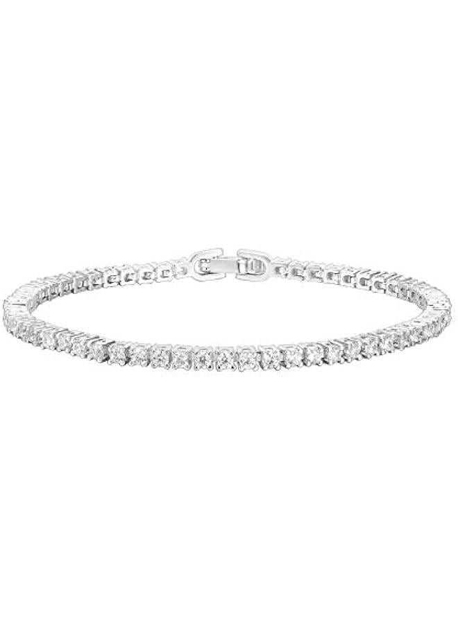 PAVOI 14K Gold Plated Cubic Zirconia Classic Tennis Bracelet | Gold Bracelets for Women | 4mm CZ, Size 6.5-7.5 Inch - Image 1