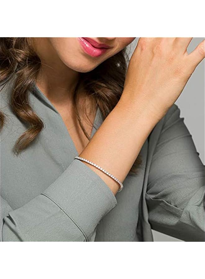 PAVOI 14K Gold Plated Cubic Zirconia Classic Tennis Bracelet | Gold Bracelets for Women | 4mm CZ, Size 6.5-7.5 Inch - Image 4