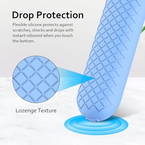 LEFXMOPHY for Google TV Streamer Remote Case, Cover for Google TV Streamer 4K 2024 Voice Remote Control Blue Silicone Sleeve Glow in Dark - Image 4